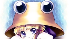Hats blondes anime girls blue eyes short hair touhou moriya 