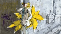 Hats blondes anime girls short hair touhou animal ears tails 