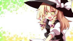 Hats blondes blush anime girls braids yellow eyes touhou open 