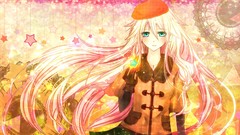 Hats blondes long hair anime girls green eyes vocaloid ia