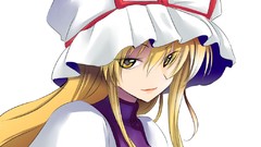 Hats blondes long hair anime girls yellow eyes touhou yakumo 
