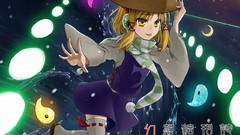 Hats blondes scarfs anime girls short hair yellow eyes touhou 