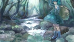 Hats blue hair anime girls blue eyes rivers short hair touhou 