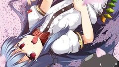 Hats blue hair long hair anime girls touhou hinanawi tenshi 