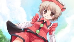 Hats blush anime girls brown eyes brunettes short hair touhou 