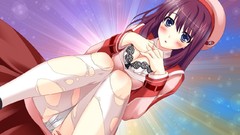 Hats blush anime girls seifuku game cg cleavage underwear 