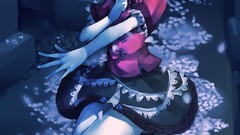 Hats flower petals touhou video games Miyako Yoshika