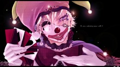 Hats gloves male short hair clowns purple eyes fantasy art