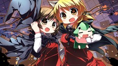 Hats Halloween anime girls hidamari sketch animal ears yuno 