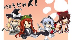Hats Halloween hakurei reimu touhou animal ears izayoi sakuya 
