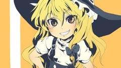 Hats long hair witches yellow eyes touhou kirisame marisa witch 