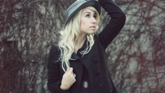 Hats outdoors blondes pierced nose