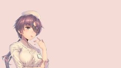 Hats ponytails mirai nikki purple hair purple eyes Simple 