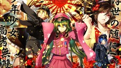 Hats red eyes blondes blue hair anime girls blue eyes green 