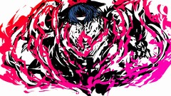 Hats red eyes blue hair touhou nagae iku hair bow