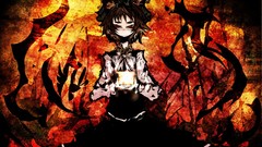 Hats red eyes earrings lanterns bows skirts blush anime girls 