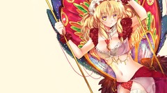 Hats Ribbons blush long hair yellow eyes bra touhou yakumo 