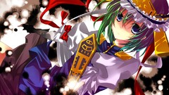 Hats Ribbons skirts anime girls blue eyes uniforms short hair 