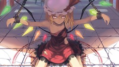 Hats Vampires blondes short hair bondage touhou flandre scarlet 