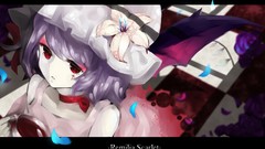 Hats Vampires red eyes short hair remilia scarlet touhou purple 
