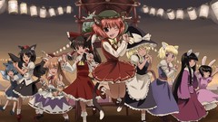 Hats witches hakurei reimu touhou cirno nekomimi animal ears 