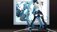 Hatsune miku asians twintails