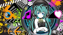 Hatsune miku headphones Music