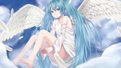 Hatsune miku vocaloid angel wings