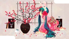 Hatsune miku vocaloid animal ears Japanese clothes