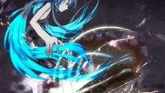 Hatsune miku vocaloid aqua hair