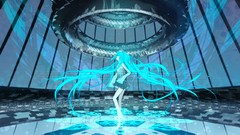 Hatsune miku vocaloid aqua hair