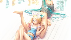 Hatsune miku vocaloid bare shoulders kagamine rin panties