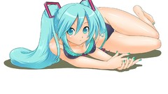 Hatsune miku vocaloid bikini soft shading