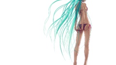 Hatsune miku vocaloid bikini vectors