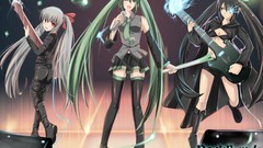 Hatsune miku vocaloid black rock shooter pangya kooh crossovers 