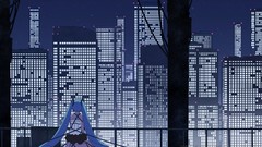 Hatsune miku vocaloid cityscapes