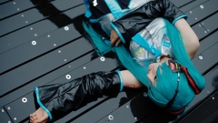 Hatsune miku vocaloid cosplay