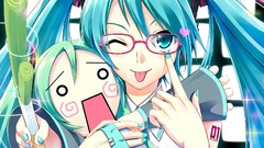 Hatsune miku vocaloid hachune miku meganekko Vocaloid Fanmade