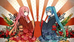 Hatsune miku vocaloid megurine luka Japanese clothes