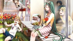 Hatsune miku vocaloid megurine luka kagamine len kagamine rin 