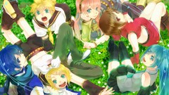 Hatsune miku vocaloid megurine luka kagamine len kagamine rin 