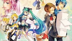 Hatsune miku vocaloid megurine luka kagamine len kagamine rin 