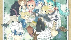 Hatsune miku vocaloid megurine luka kagamine len kagamine rin 