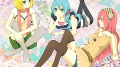 Hatsune miku vocaloid megurine luka kagamine rin