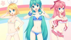 Hatsune miku vocaloid megurine luka kagamine rin bikini