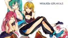 Hatsune miku vocaloid megurine luka kagamine rin cleavage 
