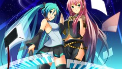 Hatsune miku vocaloid megurine luka thigh highs
