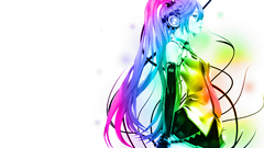 Hatsune miku vocaloid redjuice Simple Background detached 