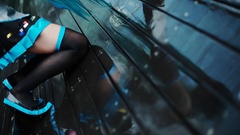 Hatsune miku vocaloid saya cosplay