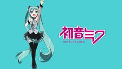 Hatsune miku vocaloid Simple Background